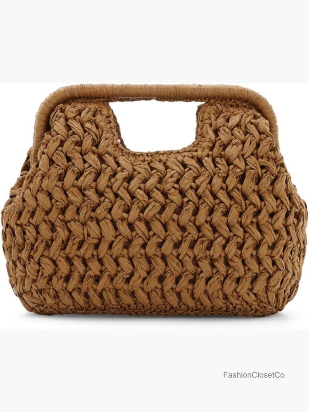 Straw Clutch Purse for Women Summer Beach Woven Bags Top Handle Crossbody - Picture 1 of 7